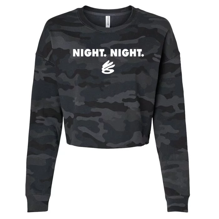 Funny Steph Curryy Night Night Cropped Pullover Crew