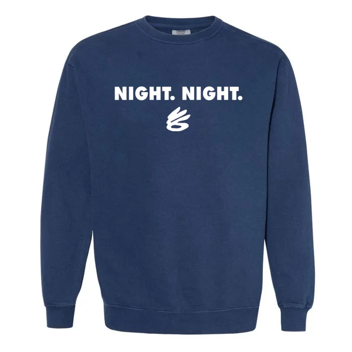 Funny Steph Curryy Night Night Garment-Dyed Sweatshirt