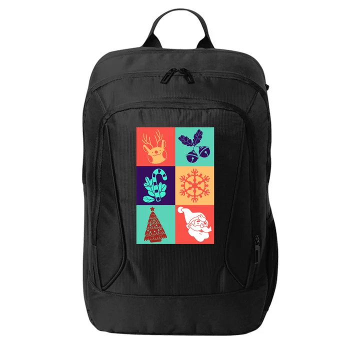 Funny Santa Christmas Pop Art Gift City Backpack