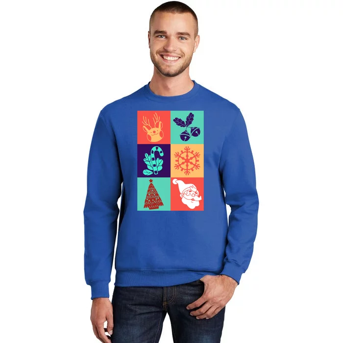 Funny Santa Christmas Pop Art Gift Tall Sweatshirt