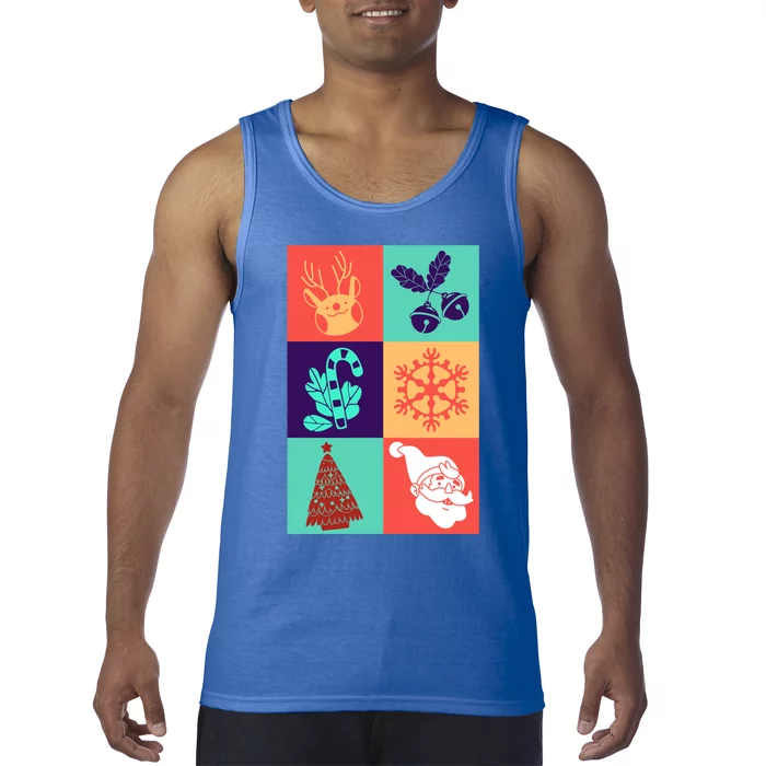 Funny Santa Christmas Pop Art Gift Tank Top