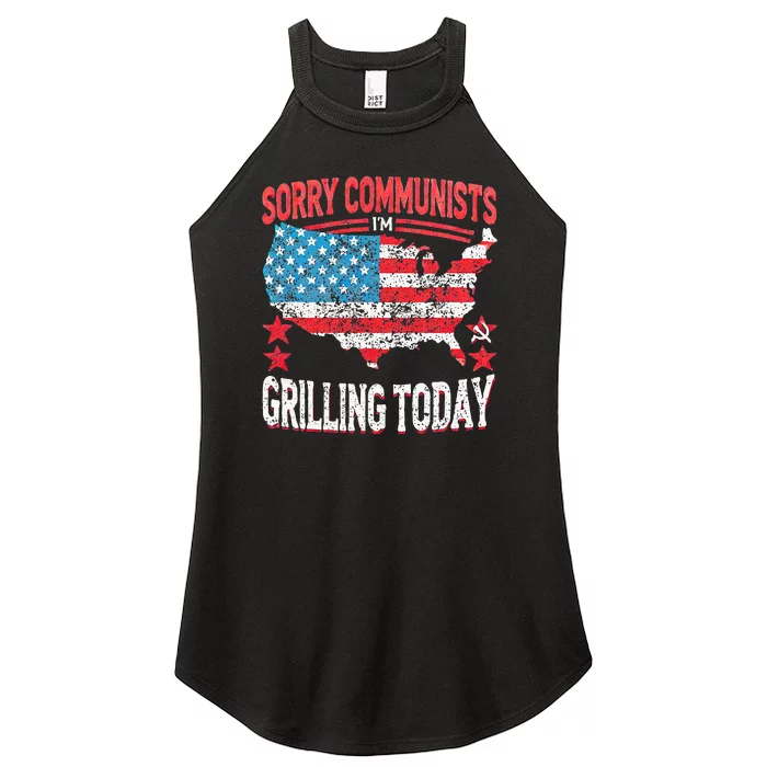 Funny Sorry Communists IM Grilling Today Women’s Perfect Tri Rocker Tank