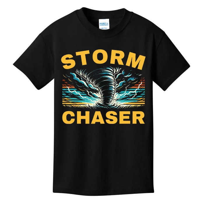 Future Storm Chaser Storm Chasing Tornado Meteorology Kids T-Shirt