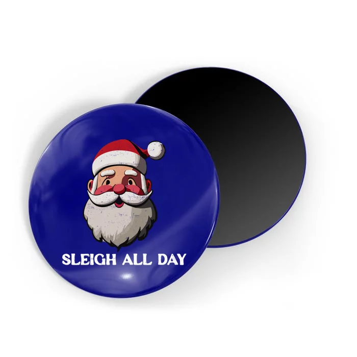 Funny Santa Christmas Sleigh All Day Pun Funny Gift Magnet