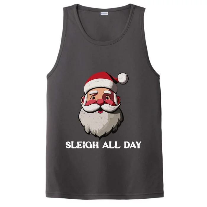 Funny Santa Christmas Sleigh All Day Pun Funny Gift Performance Tank