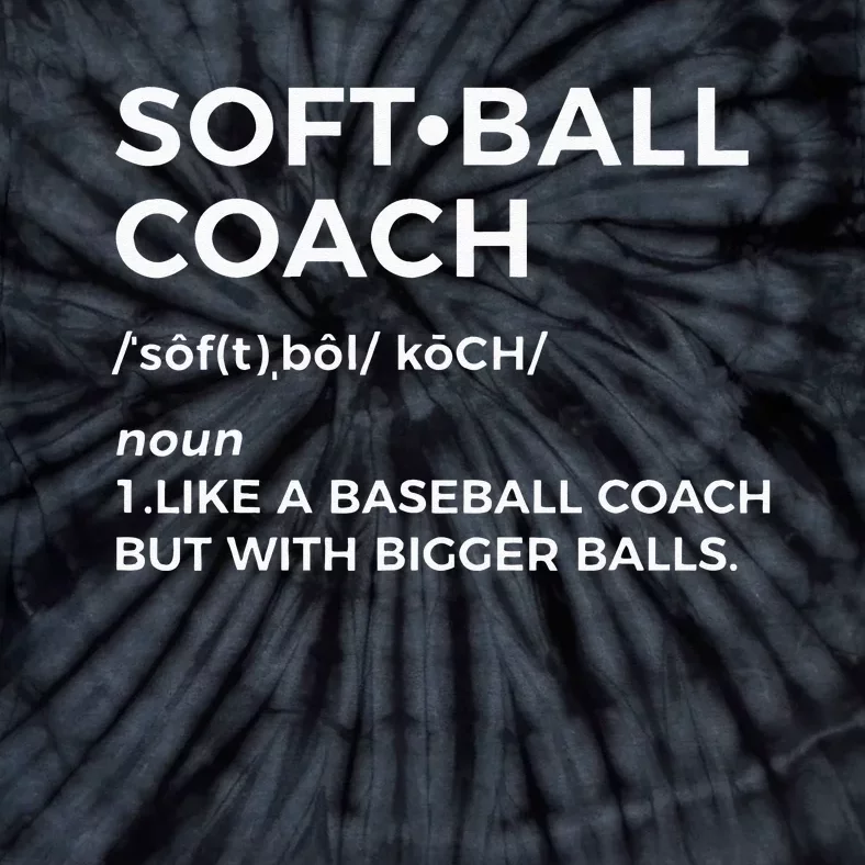 Funny Softball Coach Gift Softball Coach Tie-Dye T-Shirt