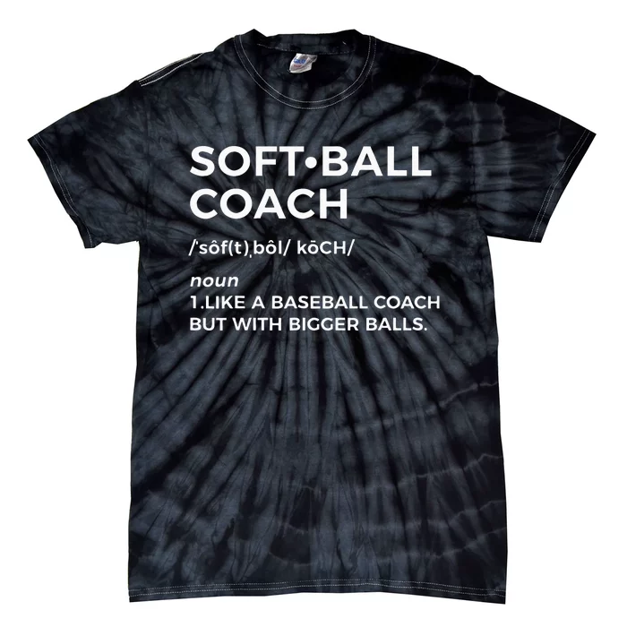 Funny Softball Coach Gift Softball Coach Tie-Dye T-Shirt