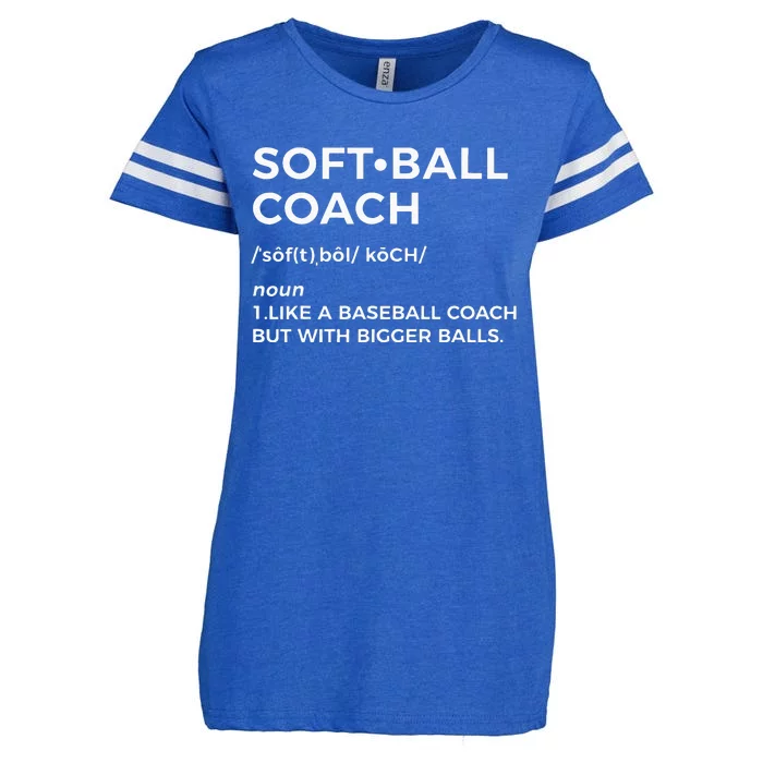 Funny Softball Coach Gift Softball Coach Enza Ladies Jersey Football T-Shirt