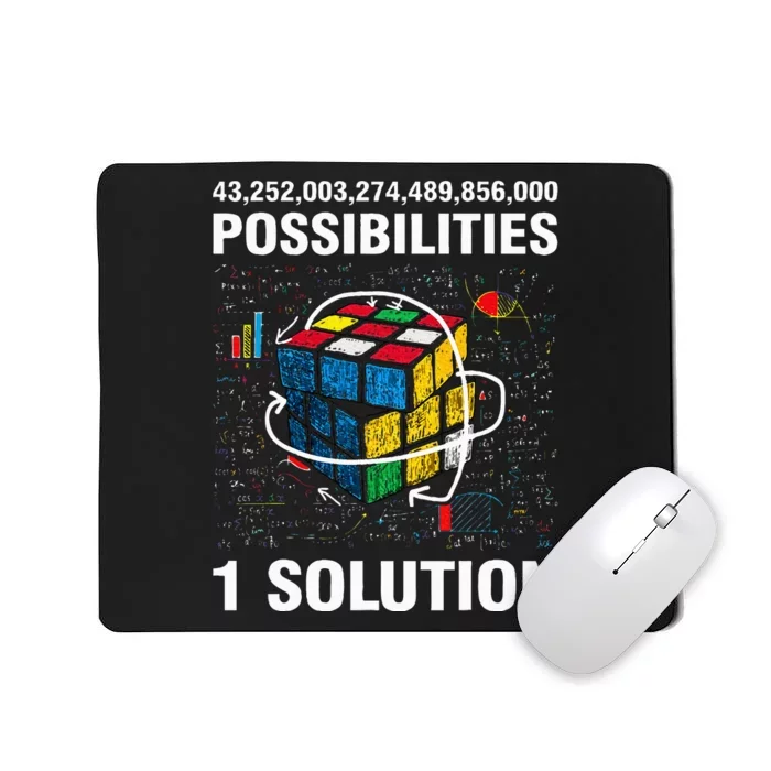 Funny Speed Cubing One Solution Math Lovers Mousepad