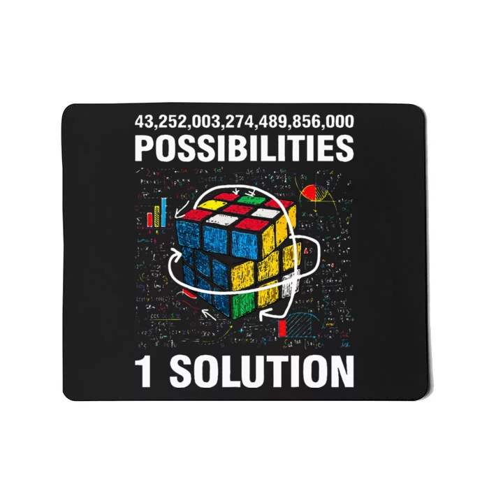 Funny Speed Cubing One Solution Math Lovers Mousepad