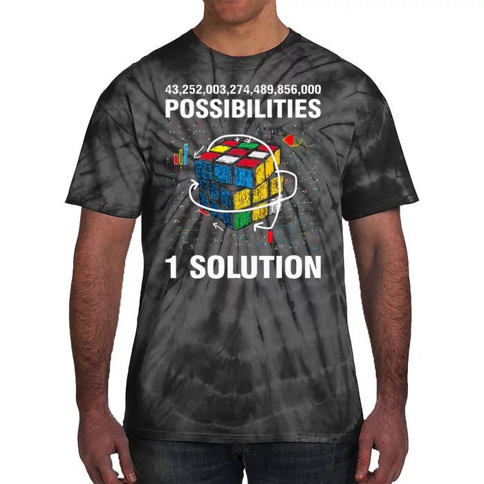 Funny Speed Cubing One Solution Math Lovers Tie-Dye T-Shirt