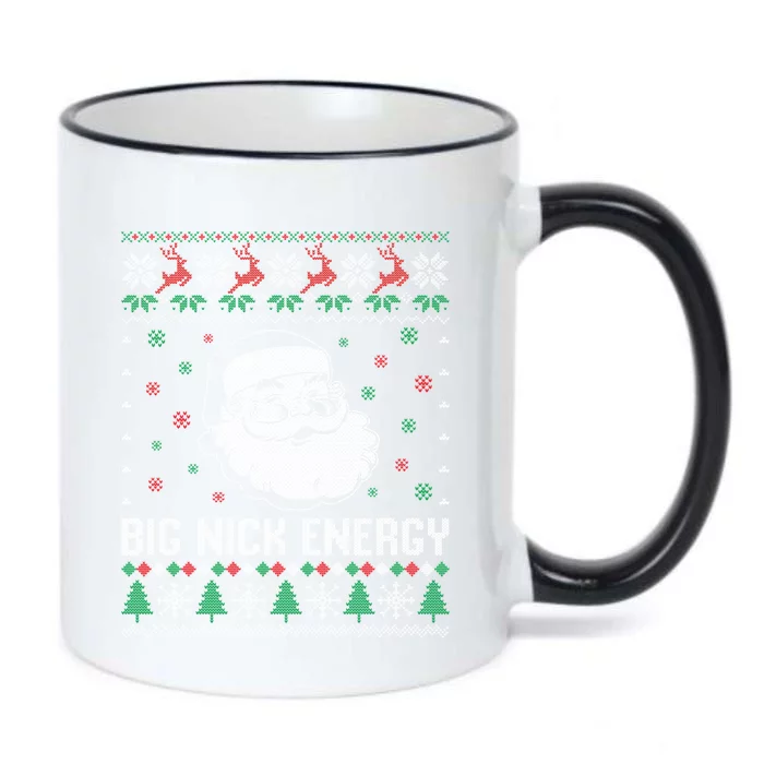 Funny Santa Claus Big Nick Energy Ugly Christmas Cute Gift Black Color Changing Mug