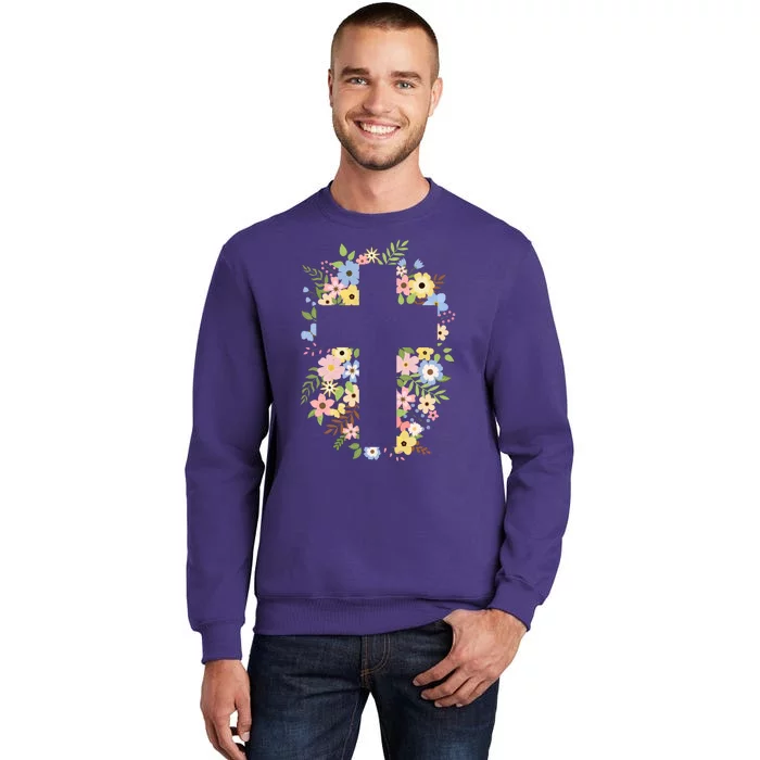 Floral Spring Cross Christianity Sweatshirt