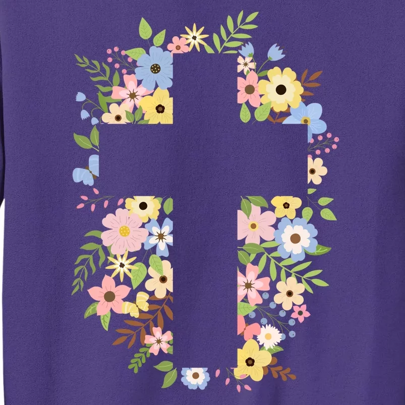 Floral Spring Cross Christianity Sweatshirt