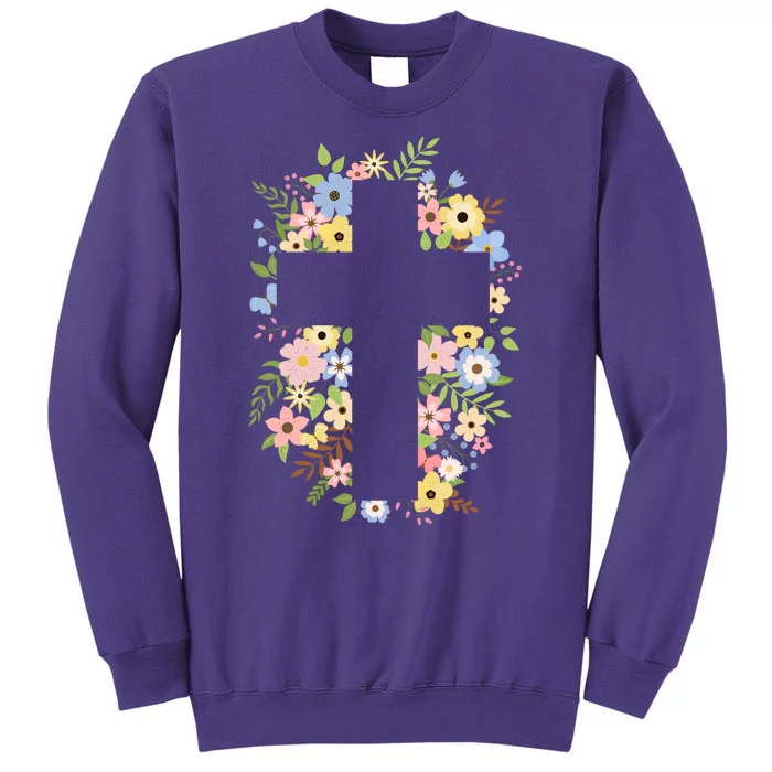 Floral Spring Cross Christianity Sweatshirt