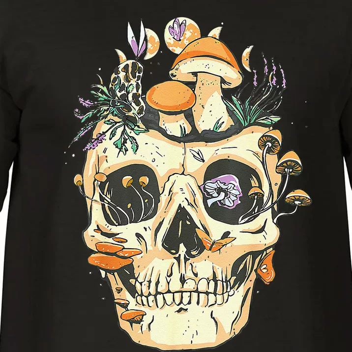 Fun Skull Crystals Mushroom Cottagecore Aesthetic Goblincore Comfort Colors T-Shirt