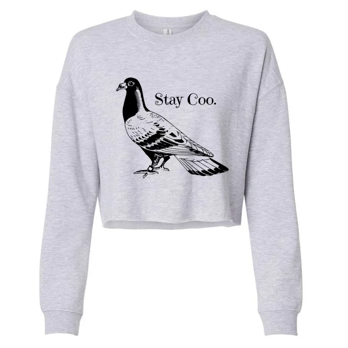 Funny Stay Coo Cropped Pullover Crew