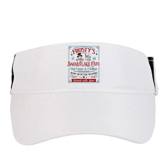 Frostys Snowflake Cafe Christmas Vibes Adult Drive Performance Visor