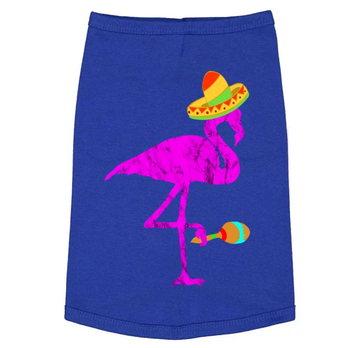 Flamingo Sombrero Costume Funny Mexican Exotic Bird Maraca Gift Doggie Tank