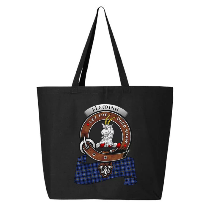 Fleming Scottish Clan Badge & Tartan 25L Jumbo Tote