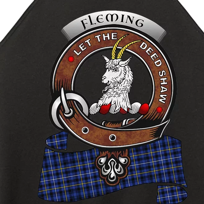 Fleming Scottish Clan Badge & Tartan Women’s Perfect Tri Rocker Tank