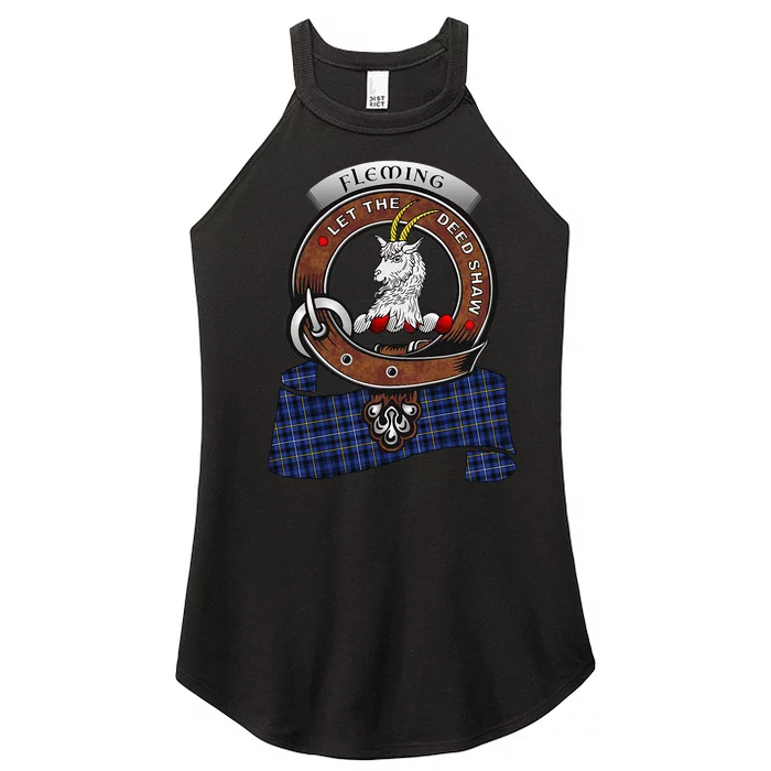 Fleming Scottish Clan Badge & Tartan Women’s Perfect Tri Rocker Tank