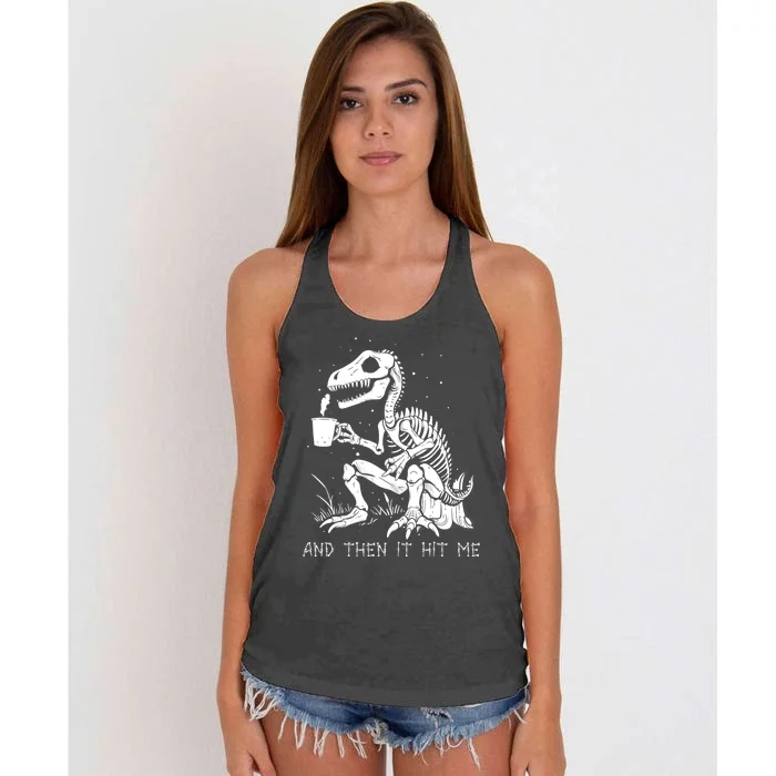 Funny Skeleton Dinosaur Costume Goth Women's Knotted Racerback Tank