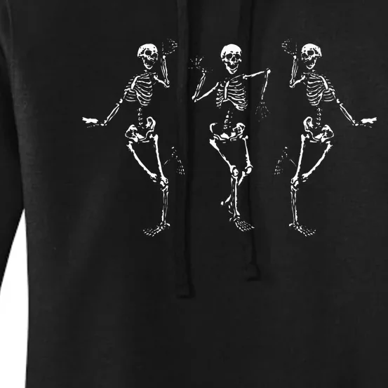 Funny Skeletons Dance Funny Halloween Women's Pullover Hoodie