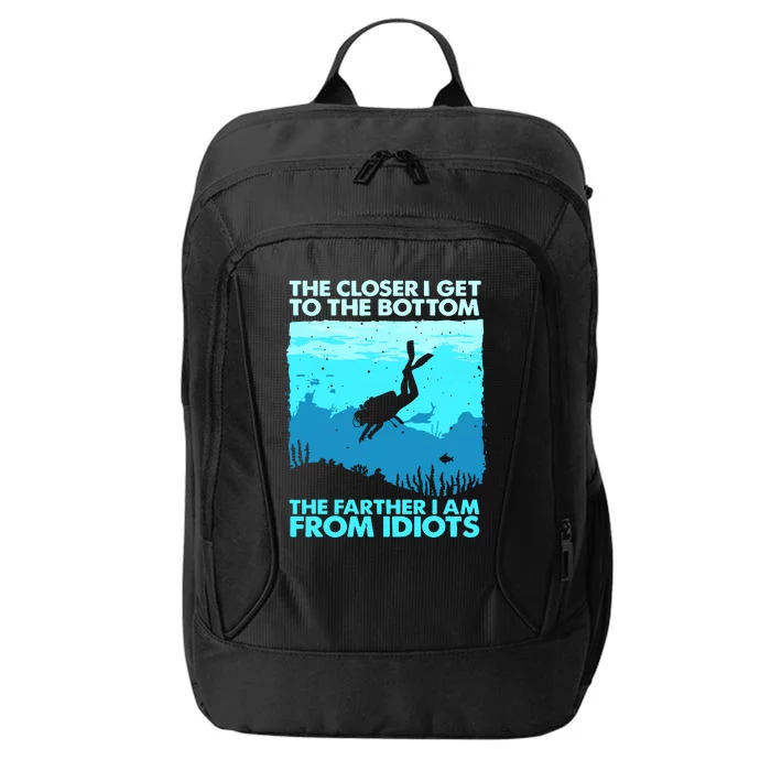 Funny Scuba Diving Flag Dive Quote Scuba Diver Gift City Backpack