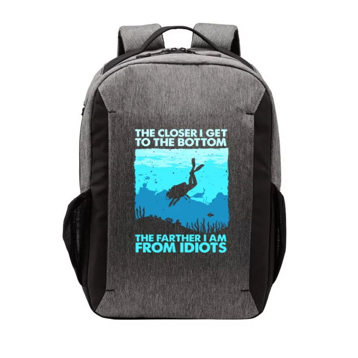 Funny Scuba Diving Flag Dive Quote Scuba Diver Gift Vector Backpack