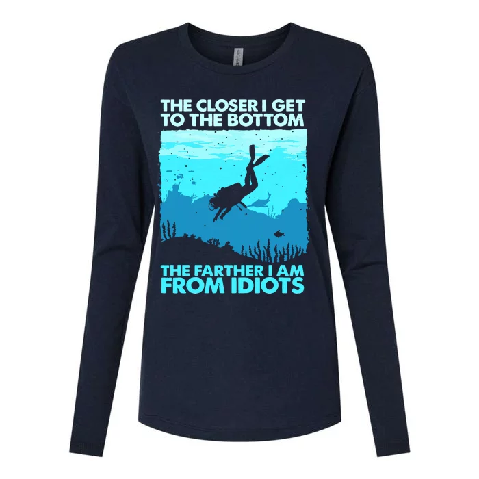 Funny Scuba Diving Flag Dive Quote Scuba Diver Gift Womens Cotton Relaxed Long Sleeve T-Shirt