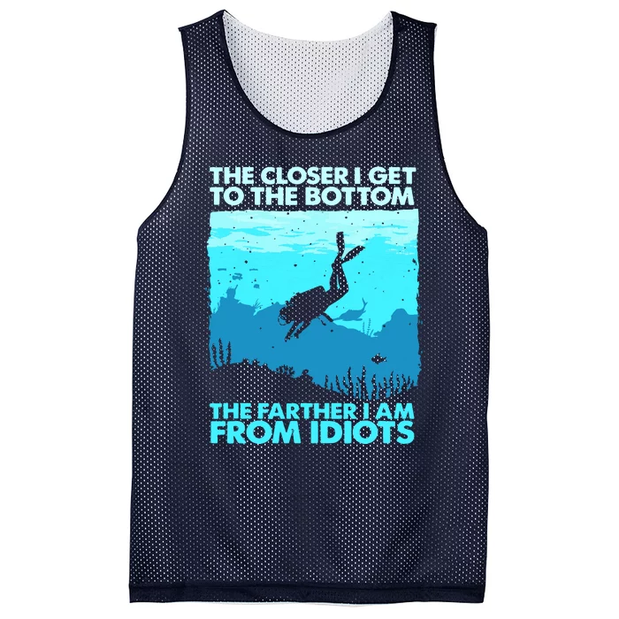 Funny Scuba Diving Flag Dive Quote Scuba Diver Gift Mesh Reversible Basketball Jersey Tank