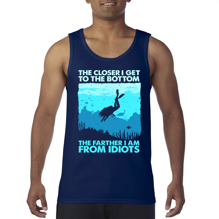 Funny Scuba Diving Flag Dive Quote Scuba Diver Gift Tank Top