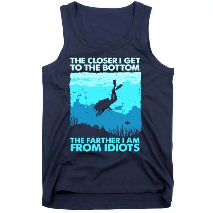 Funny Scuba Diving Flag Dive Quote Scuba Diver Gift Tank Top