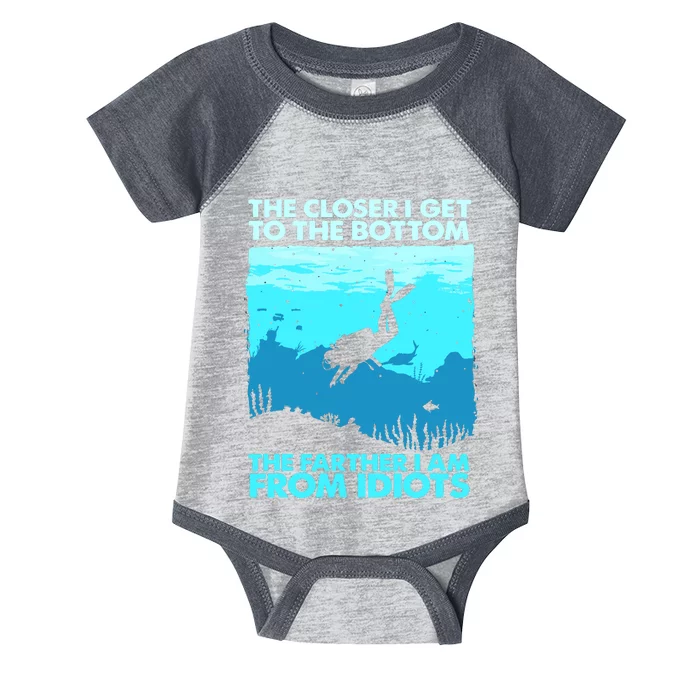 Funny Scuba Diving Flag Dive Quote Scuba Diver Gift Infant Baby Jersey Bodysuit