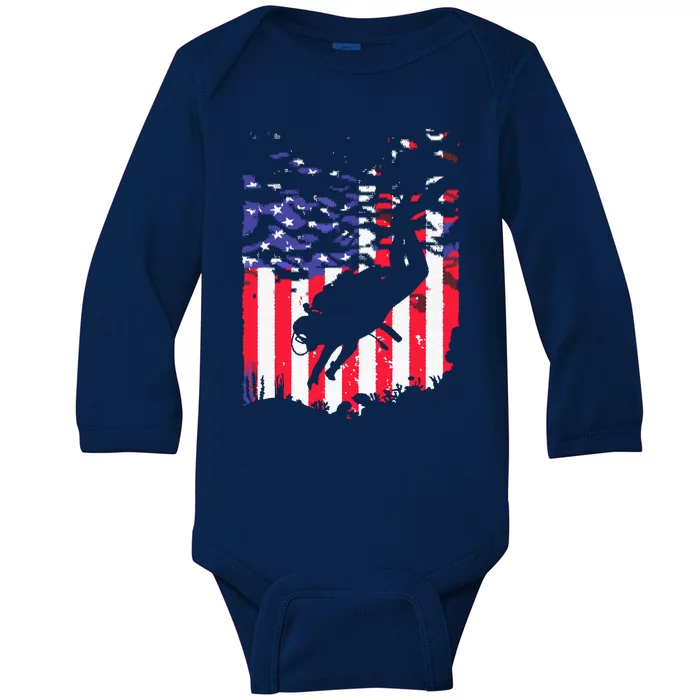 Funny Scuba Diving Design Scuba Dive Coach Deep Sea Diver Baby Long Sleeve Bodysuit