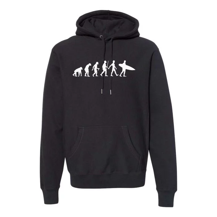 Funny Surfing Designs For  Surfboard Lovers Surf Premium Hoodie