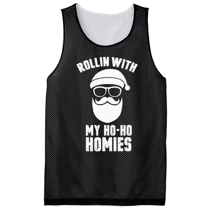 Funny Santa Design Perfect Mesh Reversible Basketball Jersey Tank