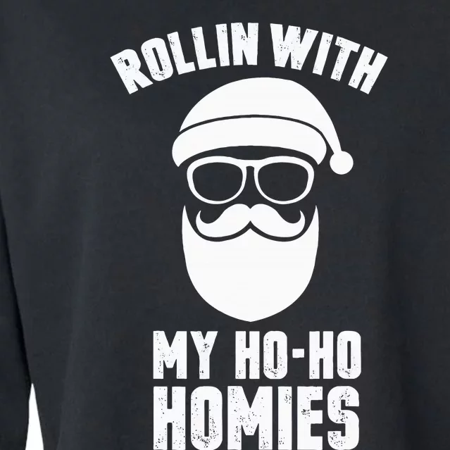 Funny Santa Design Perfect Cropped Pullover Crew