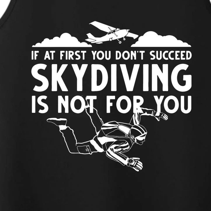 Funny Skydiving Design For Men Women Skydiver Skydive Lovers Performance Tank