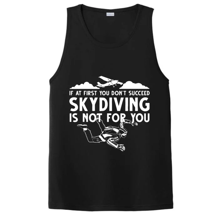 Funny Skydiving Design For Men Women Skydiver Skydive Lovers Performance Tank