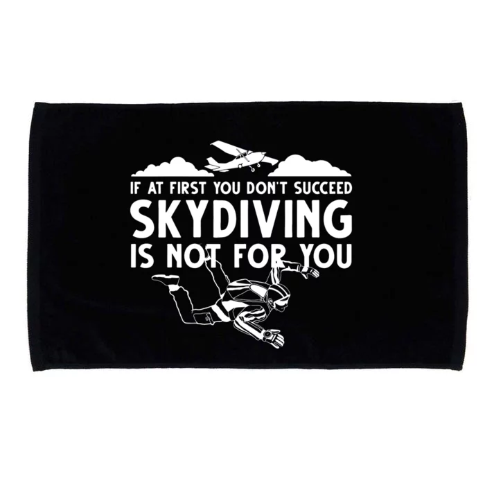 Funny Skydiving Design For Men Women Skydiver Skydive Lovers Microfiber Hand Towel