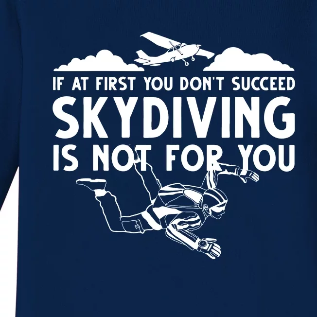 Funny Skydiving Design For Men Women Skydiver Skydive Lovers Baby Long Sleeve Bodysuit