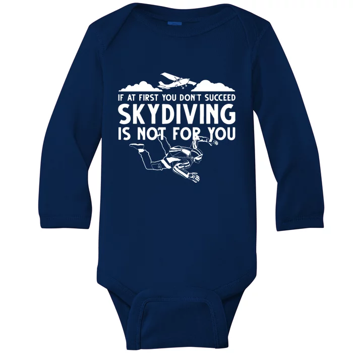 Funny Skydiving Design For Men Women Skydiver Skydive Lovers Baby Long Sleeve Bodysuit