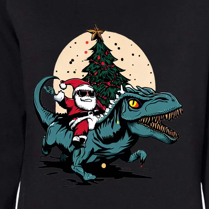 Funny Santas Dino Ride: A Prehistoric Christmas Adventure Great Gift Womens California Wash Sweatshirt