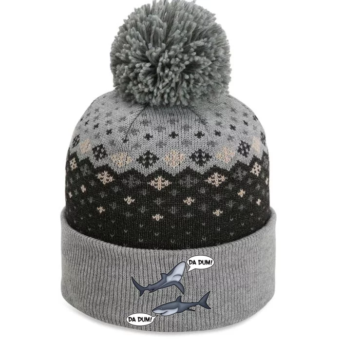 Funny Shark Da Dum Da Dum The Baniff Cuffed Pom Beanie