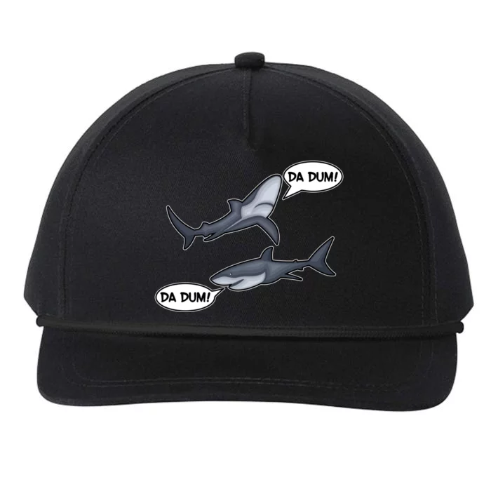 Funny Shark Da Dum Da Dum Snapback Five-Panel Rope Hat