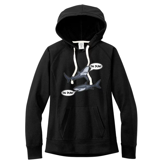 Funny Shark Da Dum Da Dum Women's Fleece Hoodie