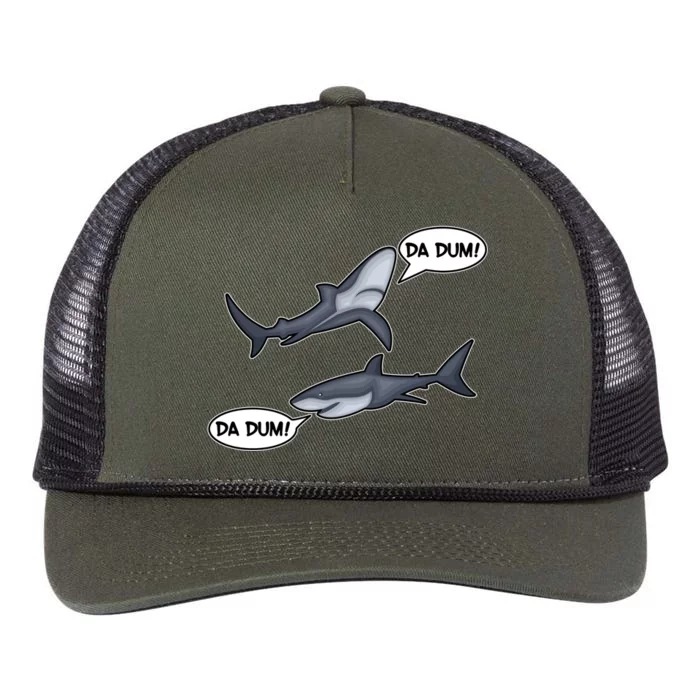 Funny Shark Da Dum Da Dum Retro Rope Trucker Hat Cap