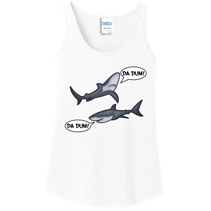 Funny Shark Da Dum Da Dum Ladies Essential Tank